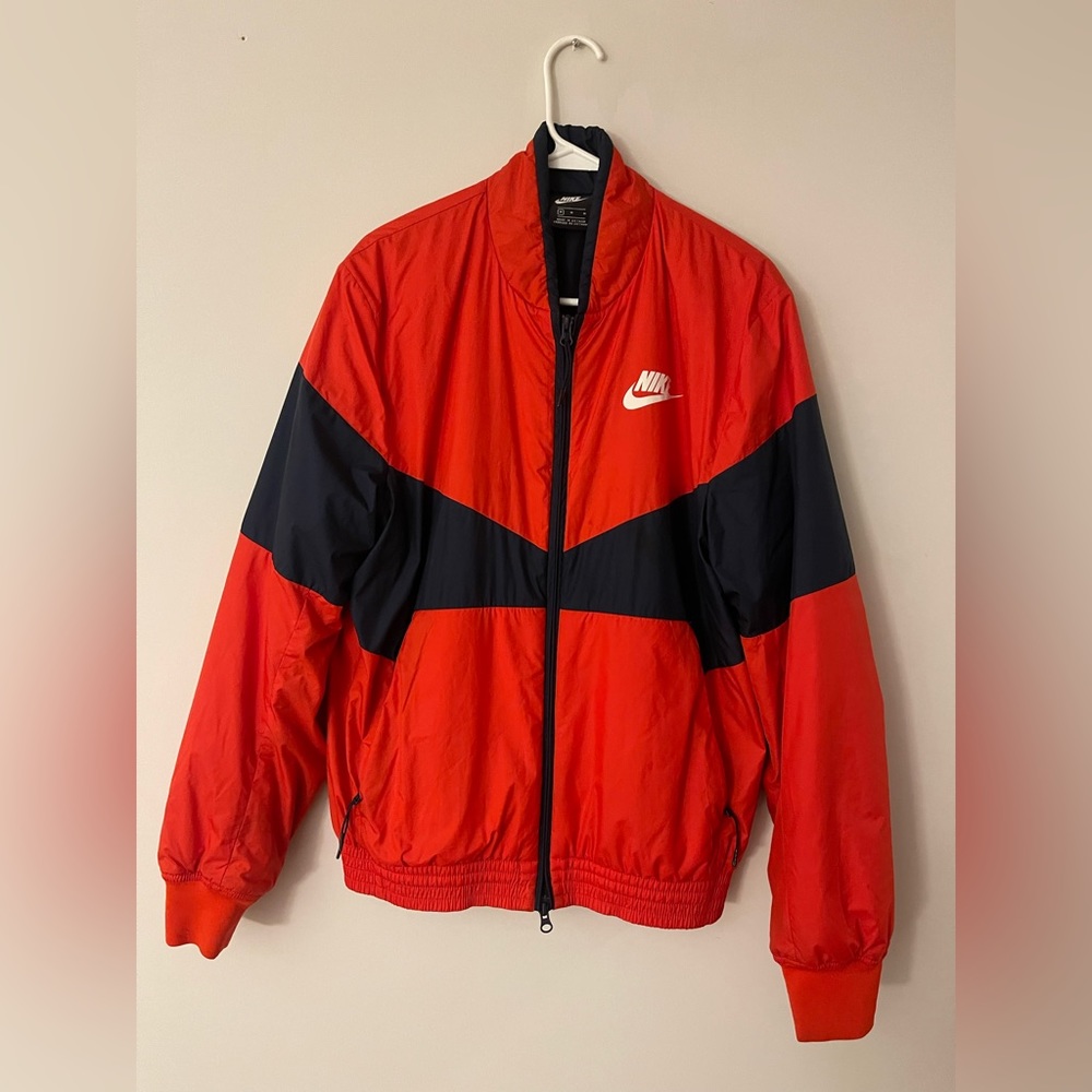 Nike Bomber Sportswear Men's Jacket Orange/Blue Color Size M